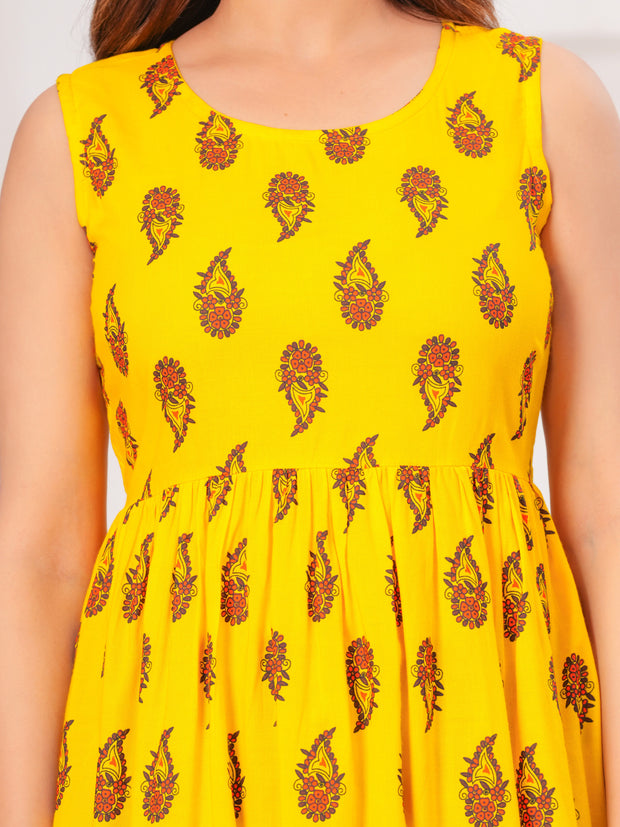 Vikanshi Classic Partywear Women Yellow Tops & Tunics (230502)