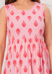 Vikanshi Classic Partywear Women Pink Tops & Tunics (230502)