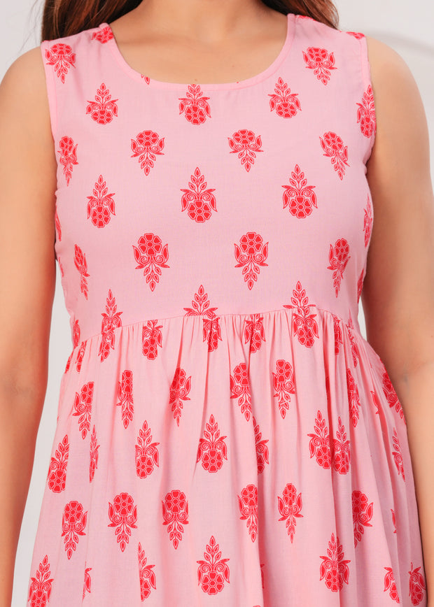 Vikanshi Classic Partywear Women Pink Tops & Tunics (230502)