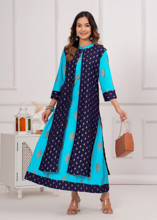 Vikanshi international premium rayon printed Dress (1127)