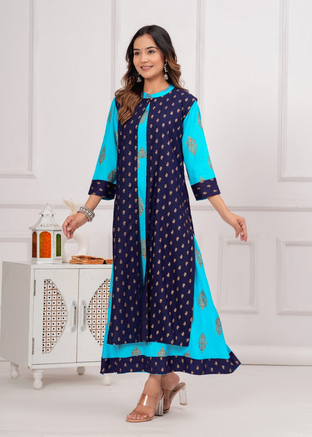 Vikanshi international premium rayon printed Dress (1127)