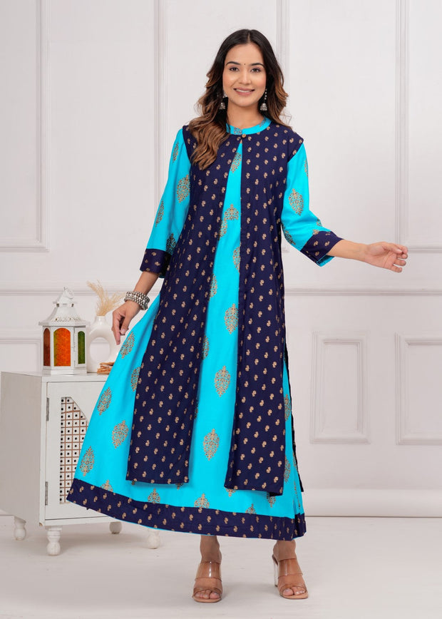 Vikanshi international premium rayon printed Dress (1127)